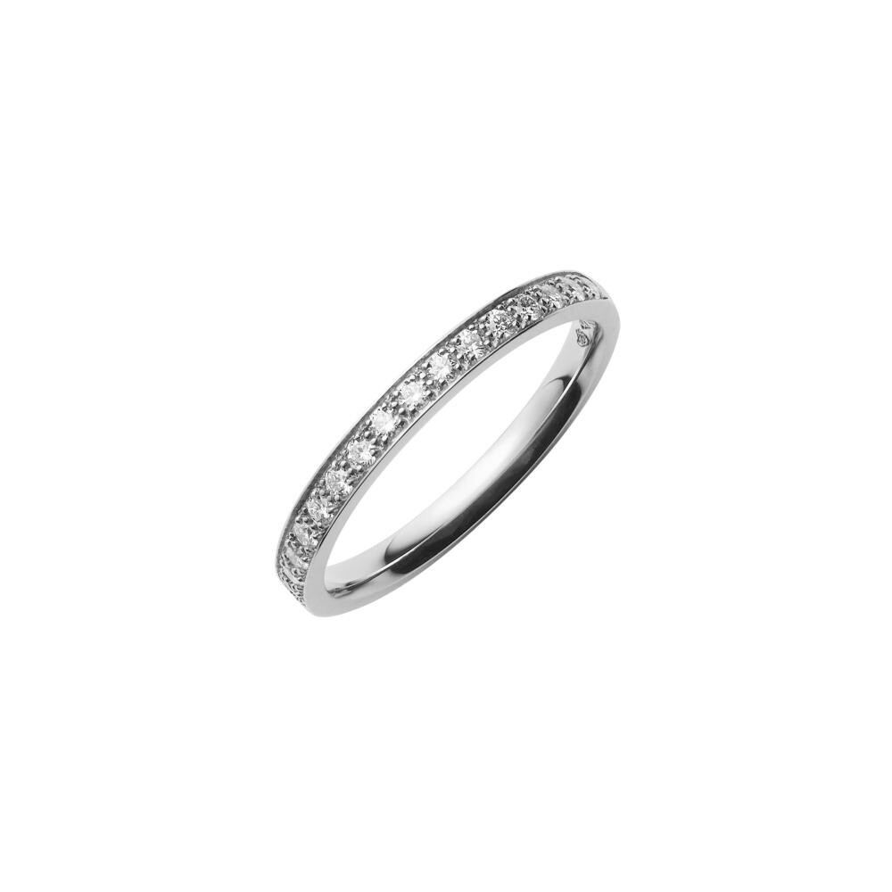 Achat Alliance demi-tour serti Vénus en or blanc et diamants de 0.22ct