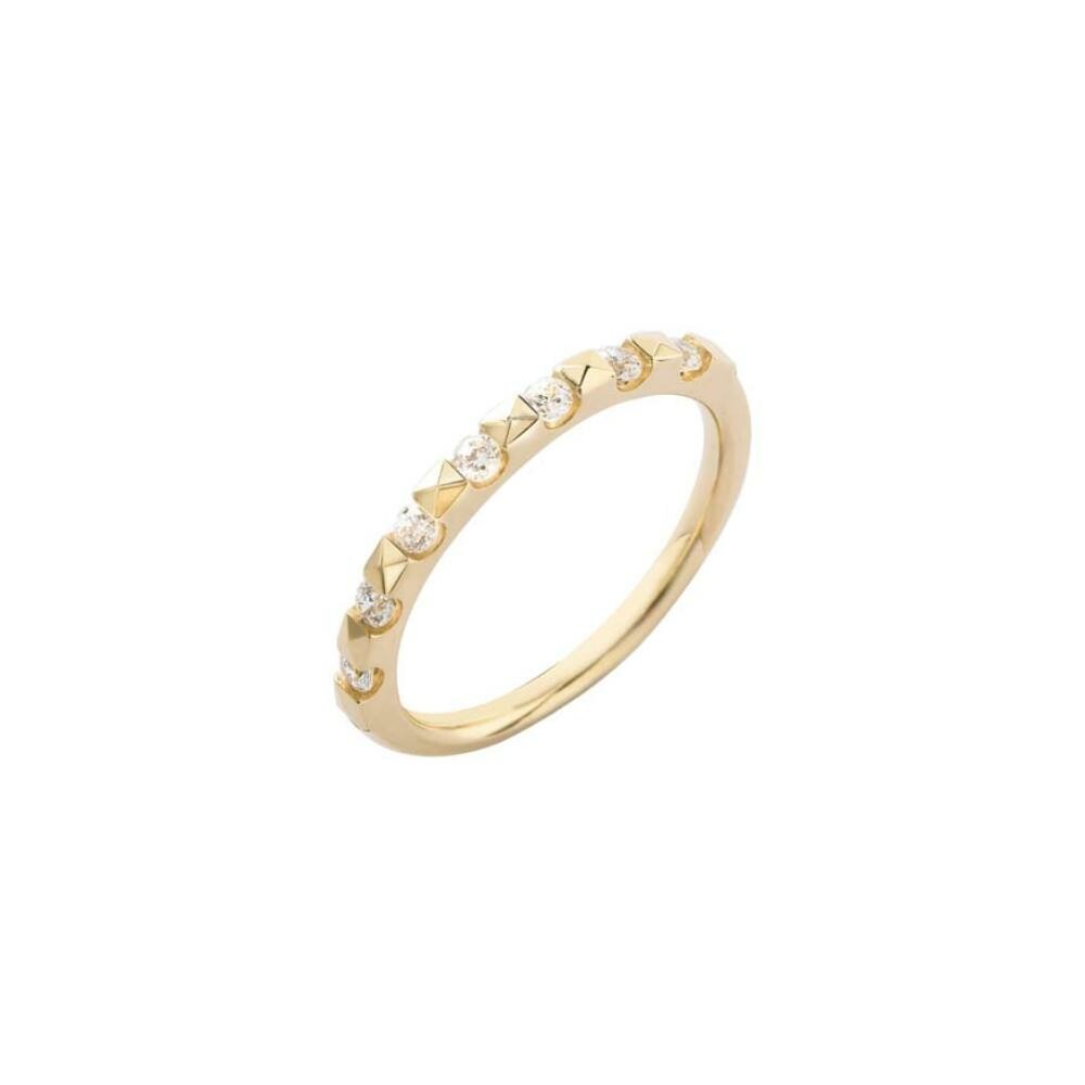 Achat Alliance demi-tour serti prisme en or jaune et diamants de 0.22ct