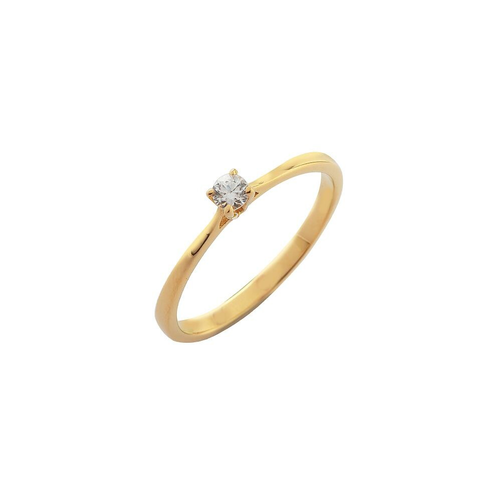 Achat Solitaire serti 4 griffes tradition en or jaune et diamant de 0.10ct