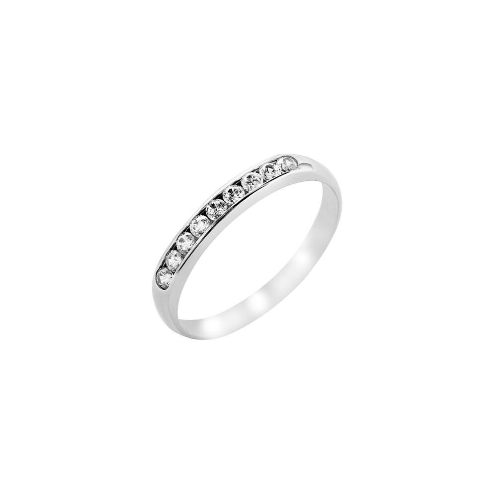 Achat Alliance demi-tour serti rail en or blanc et diamants de 0.20ct