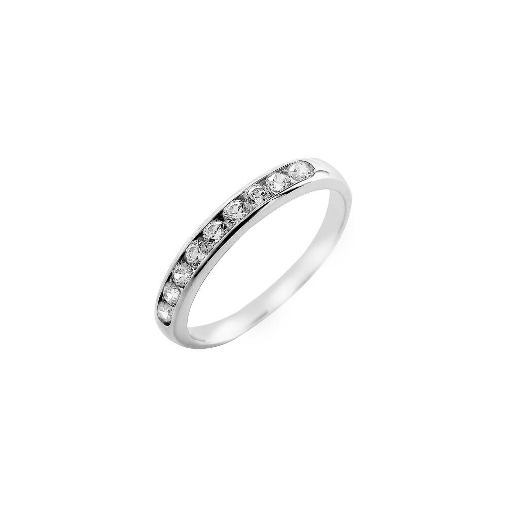 Achat Alliance demi-tour serti rail en or blanc et diamants de 0.30ct