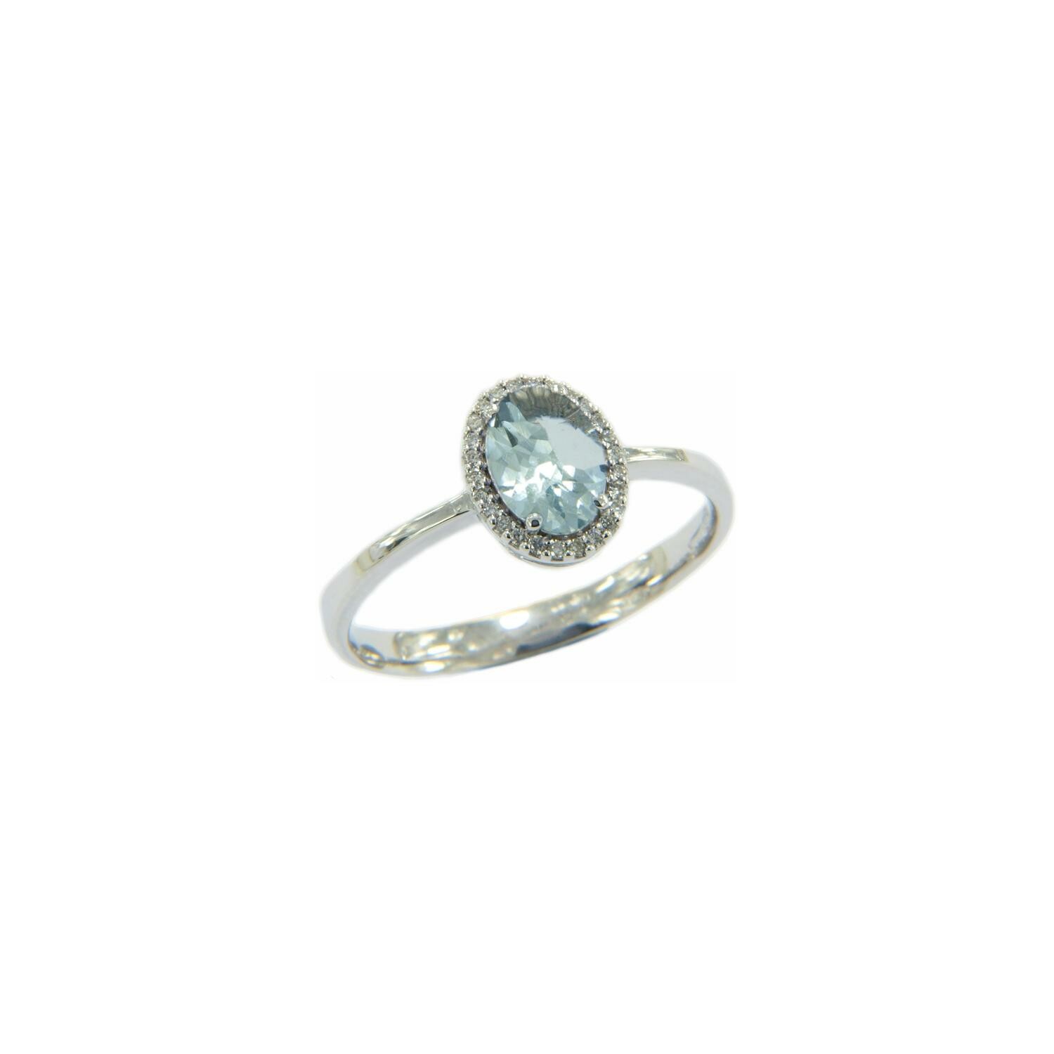 Achat Bague Aquamarine en or blanc, aigue-marine et diamants