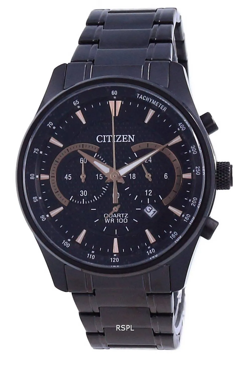 Montre Citizen chronographe Ã  cadran noir Ã  quartz AN8195-58E 100M pour homme