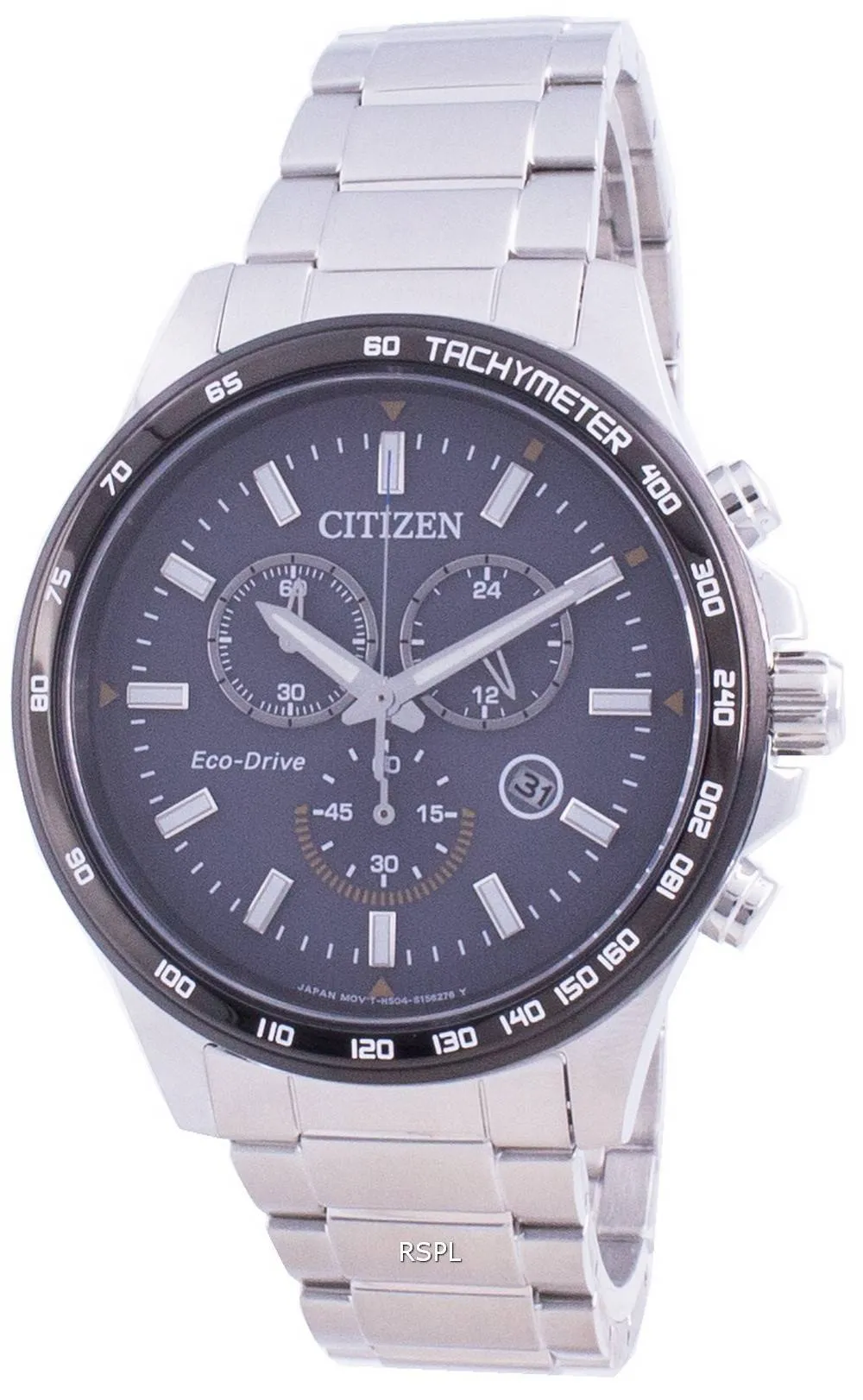 Montre Citizen Blue Dial Tachymeter Eco-Drive AT2424-82H pour homme