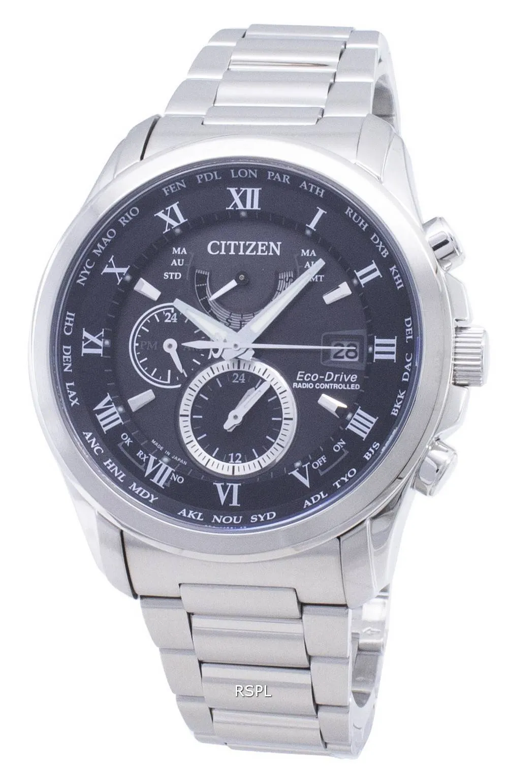 Montre pour homme contrôlée par radio Citizen Eco-Drive AT9081-89E