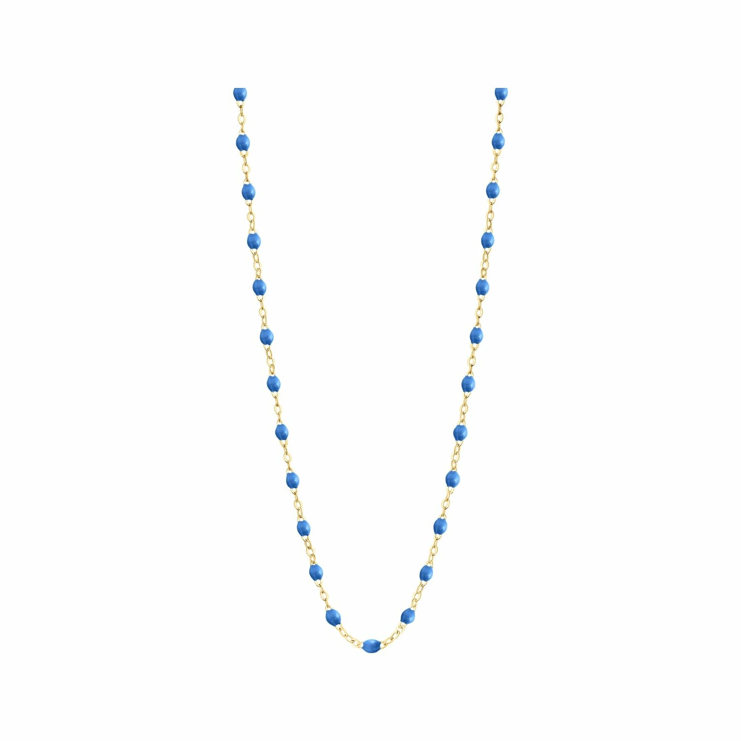 Collier Gigi Clozeau Classique en or jaune et résine bleu, 42cm
