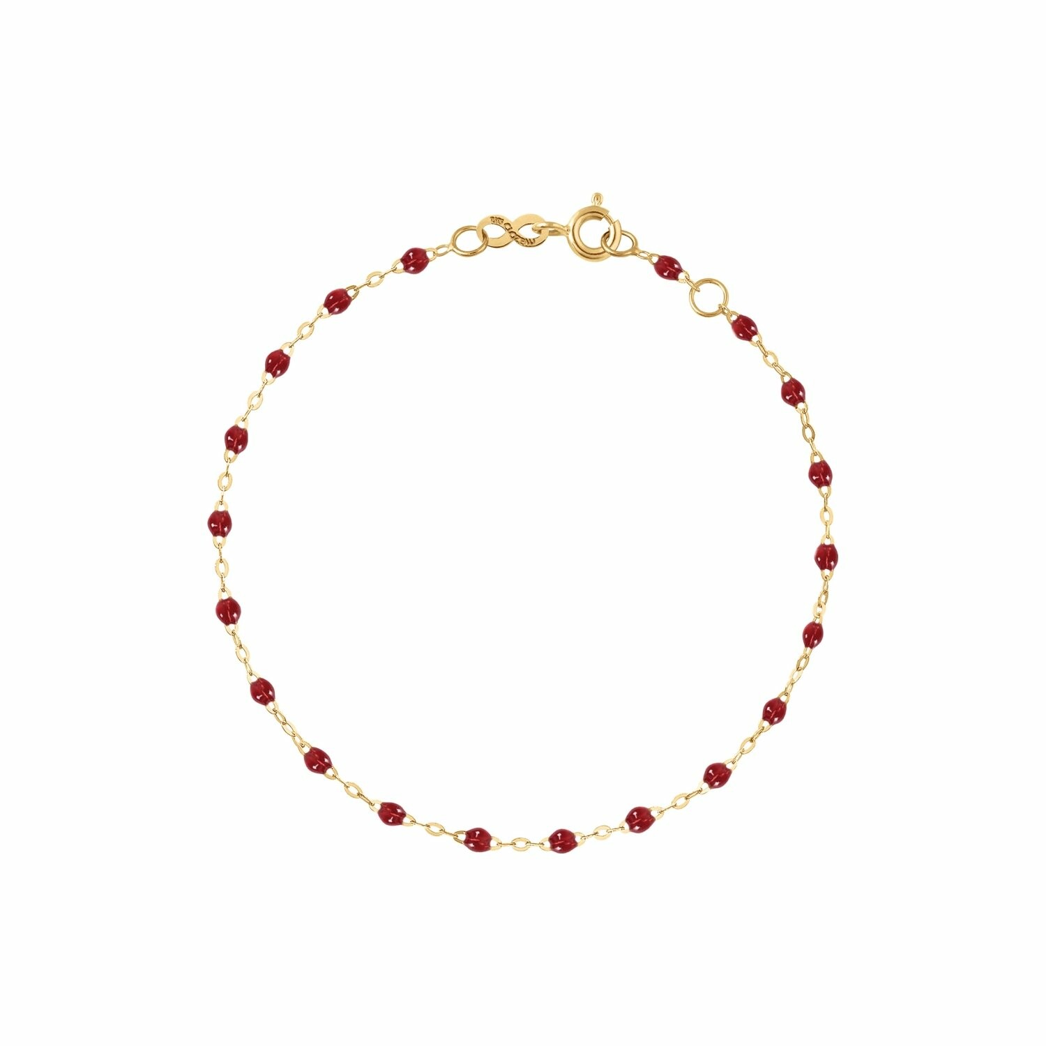 Achat Bracelet Gigi Clozeau Classique en or jaune et résine rouge, 17cm