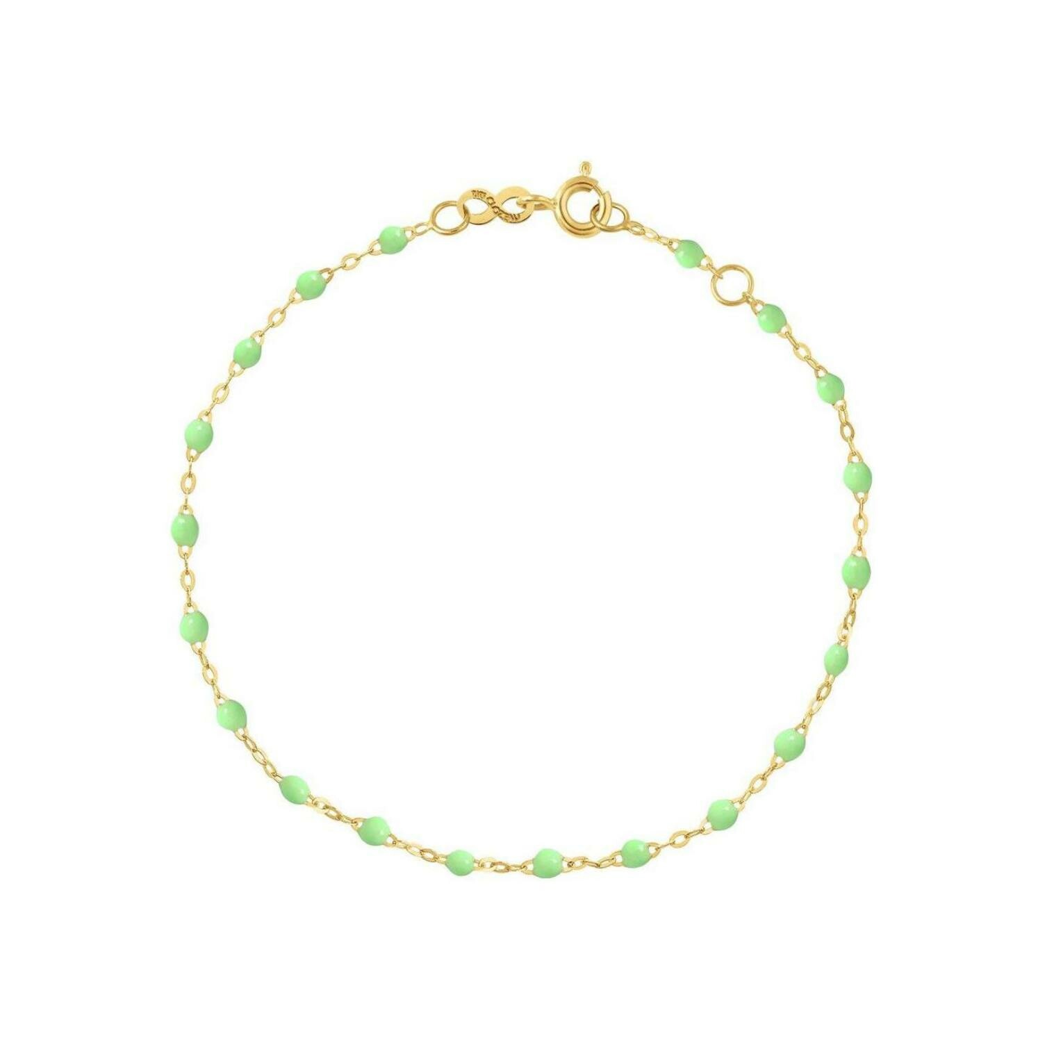 Achat Bracelet Gigi Clozeau Classique en or jaune et résine anis, 17cm