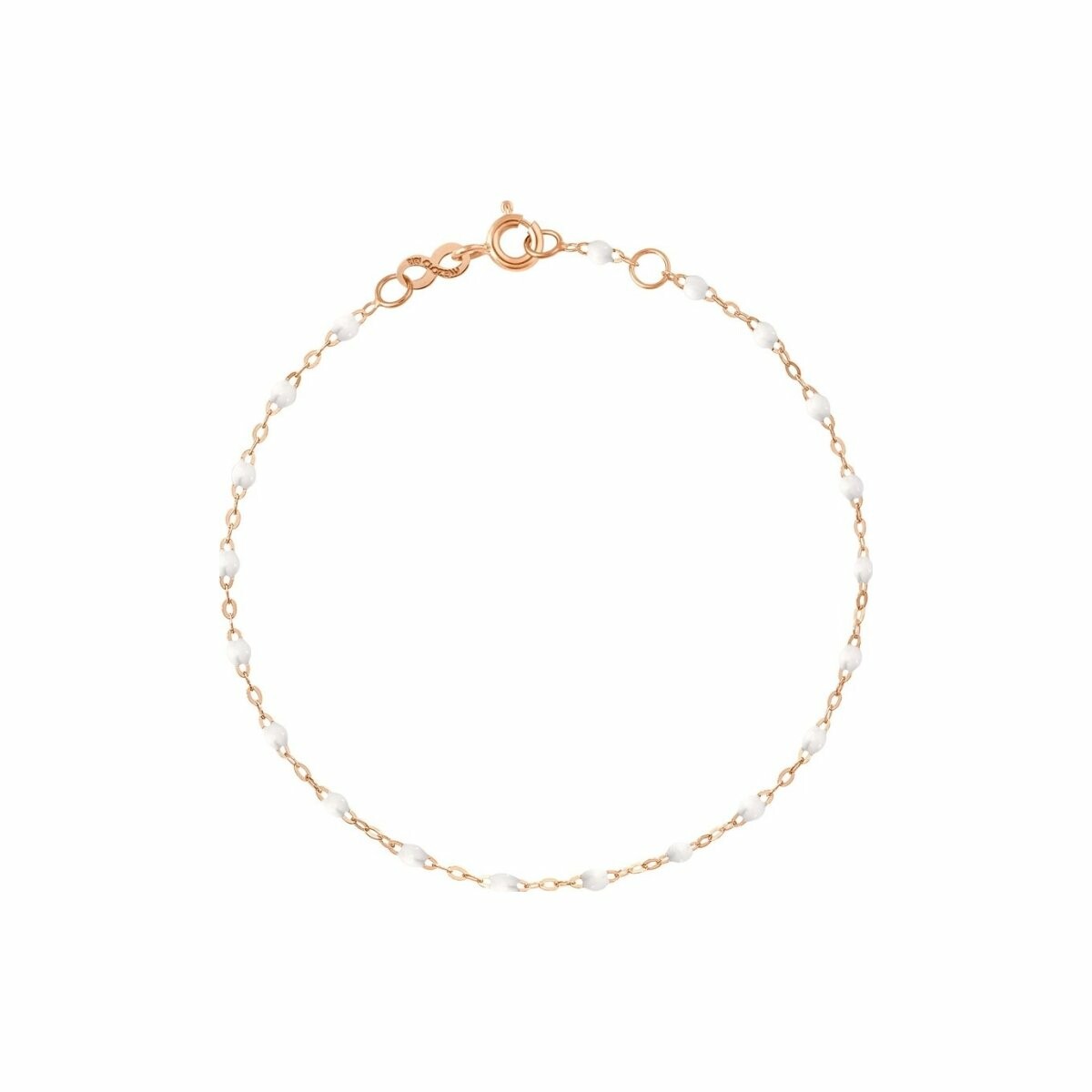 Achat Bracelet Gigi Clozeau Classique en or rose et résine blanche, 15cm