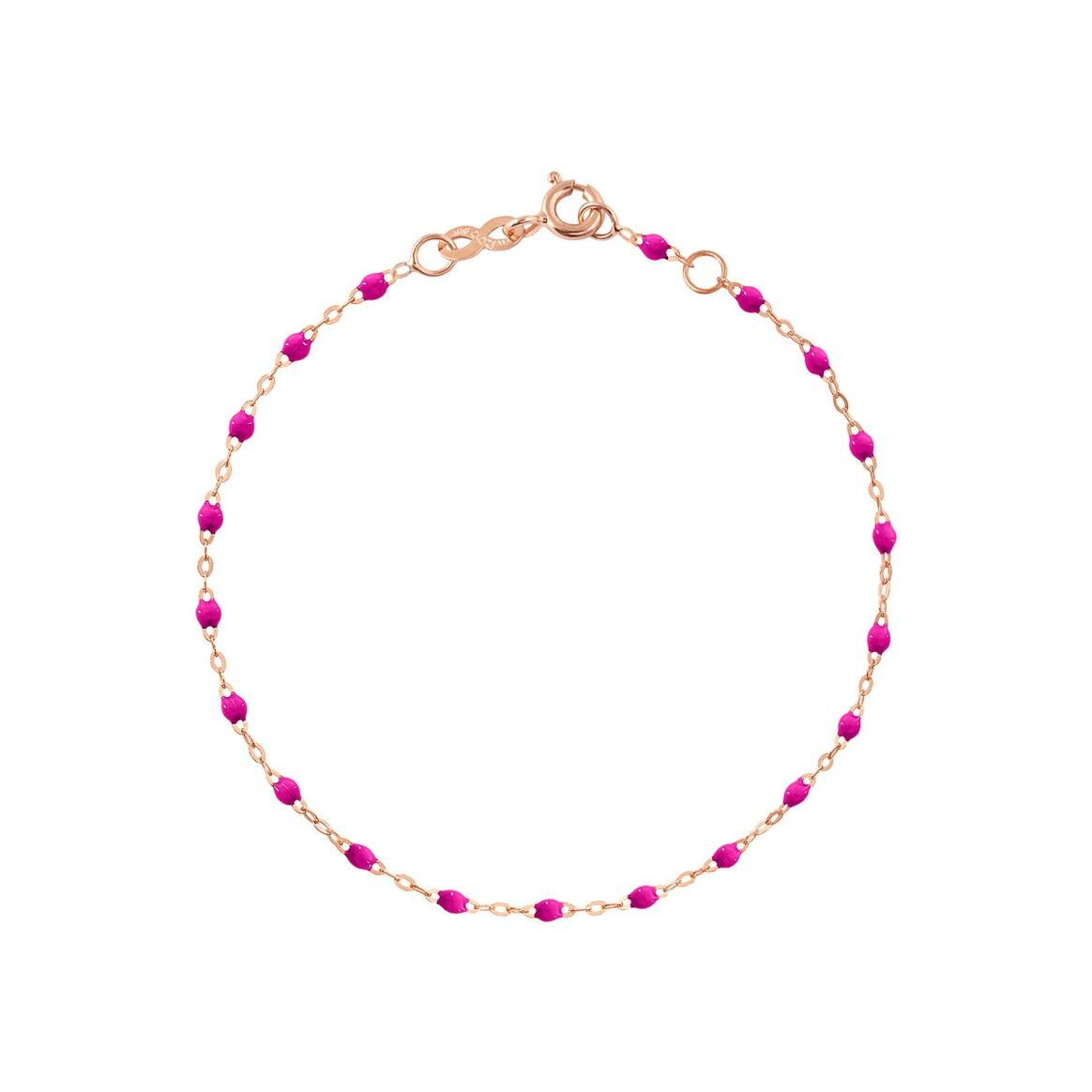 Bracelet Gigi Clozeau Classique en or rose et résine bonbon, 15cm