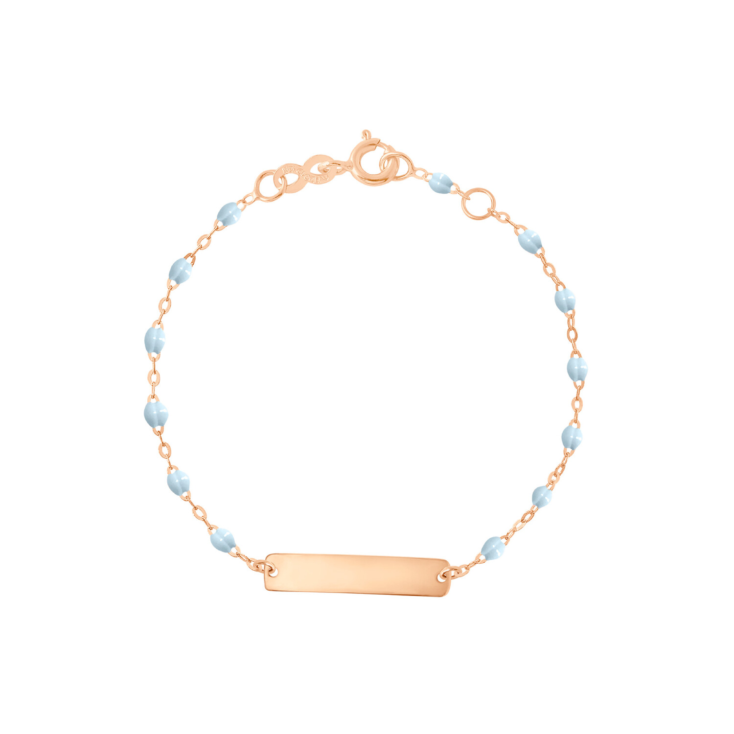 Achat Bracelet Gigi Clozeau Little Gigi en or rose et résine bleu layette, taille 15cm