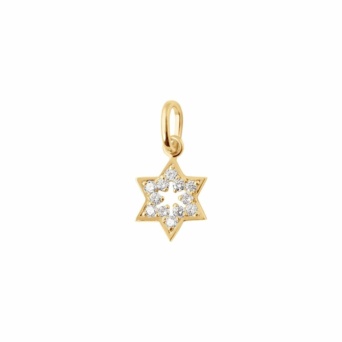 Achat Pendentif Gigi Clozeau Etoile de David en or jaune et diamants