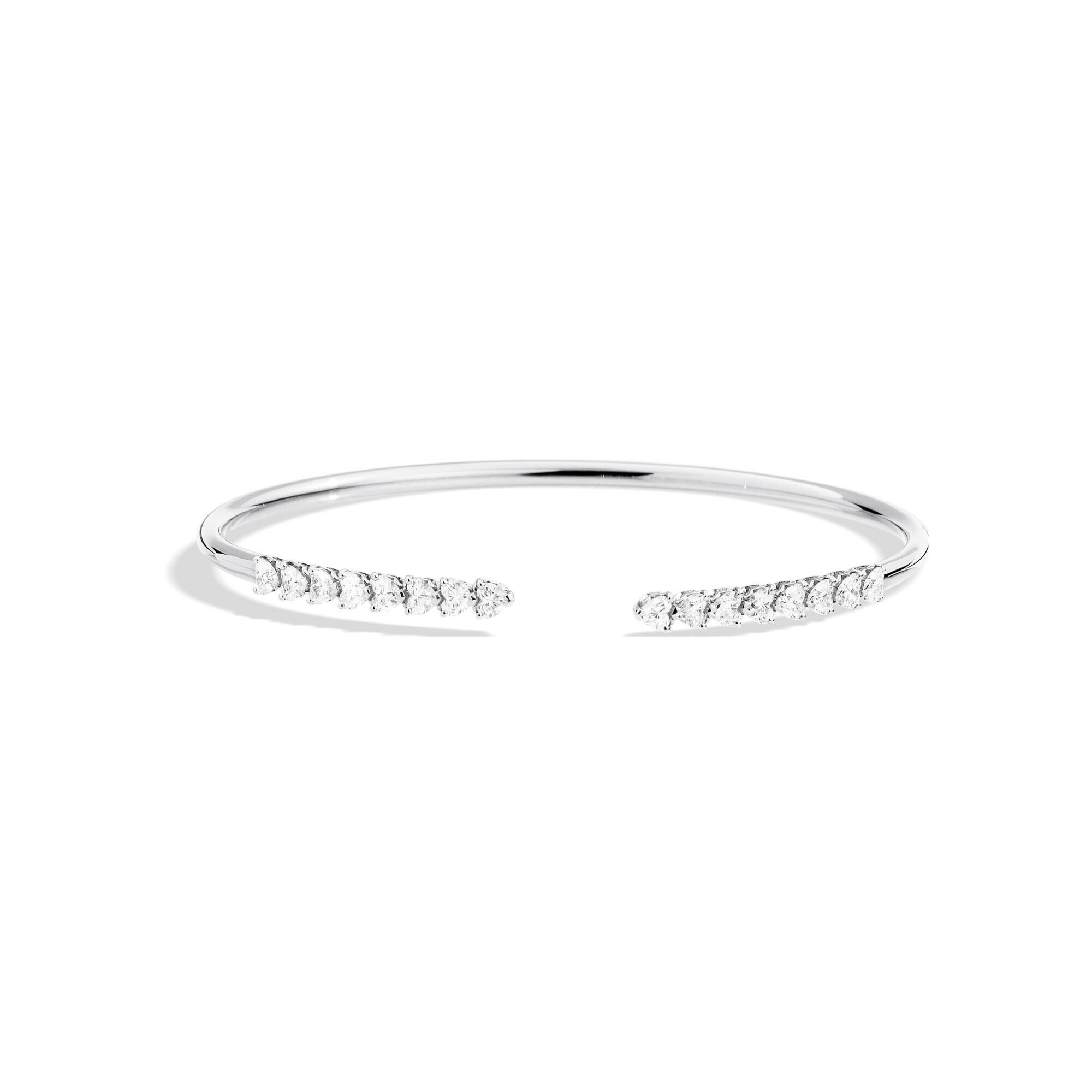 Achat Bracelet Recarlo Anniversary More en or blanc et diamants coeurs naturels 1.40 ct, taille M