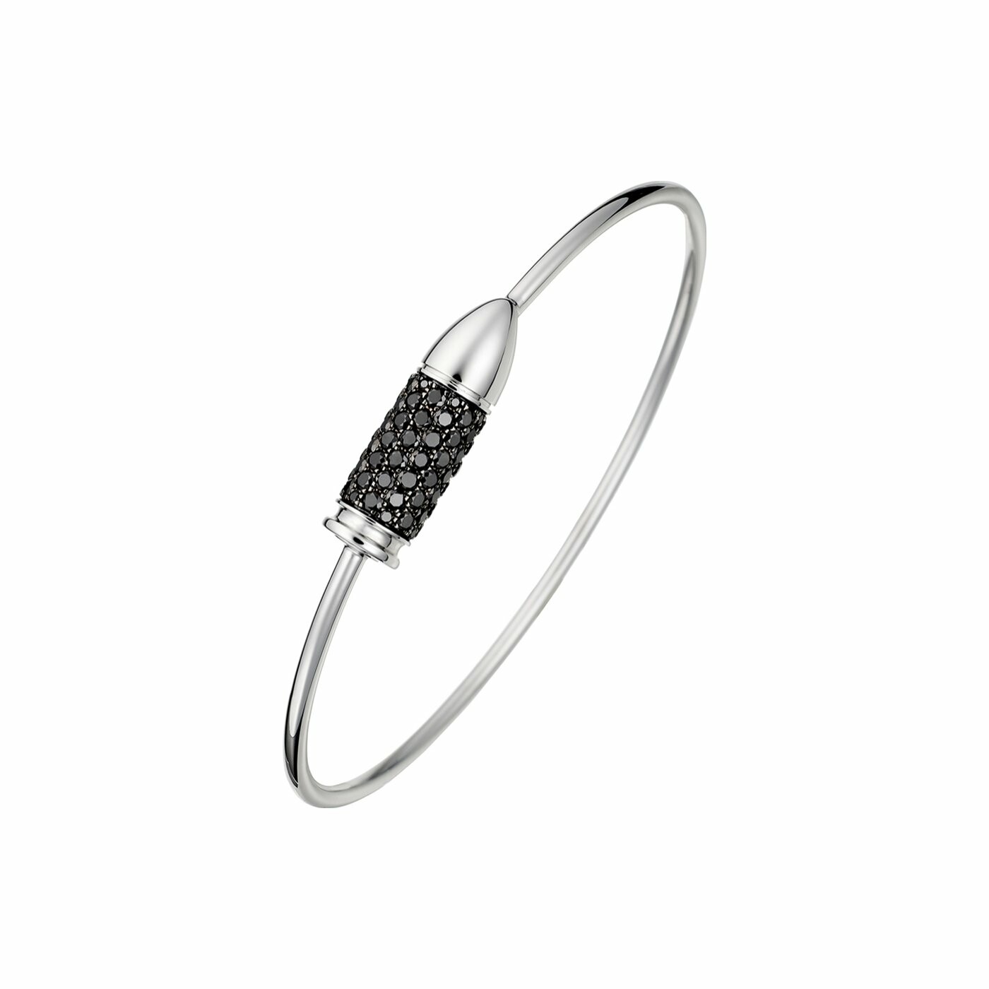 Achat Bracelet Akillis flex fermé aimanté Bang Bang en or blanc rhodié noir pavé de diamants
