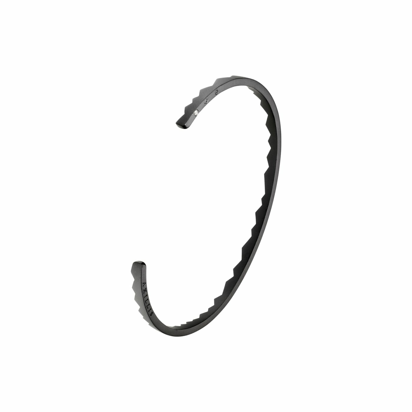 Achat Bracelet Akillis jonc ouvert Capture Light en titane DLC noir et diamant