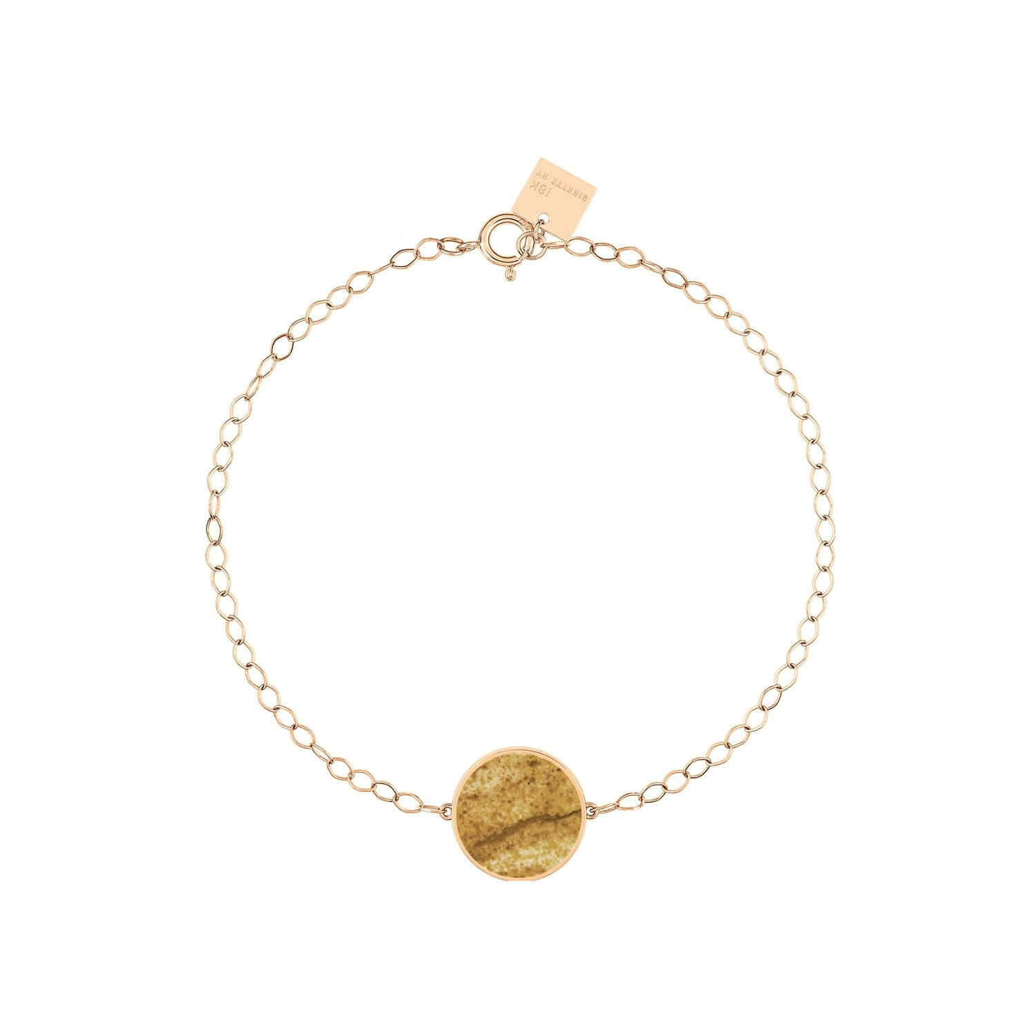 Achat Bracelet Ginette NY EVER DISC en or rose et jaspe