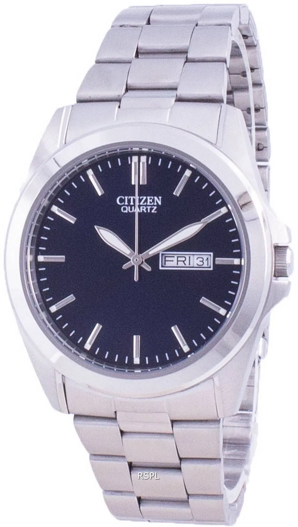 Montre Citizen Blue Dial en acier inoxydable Quartz BF0580-57L pour homme