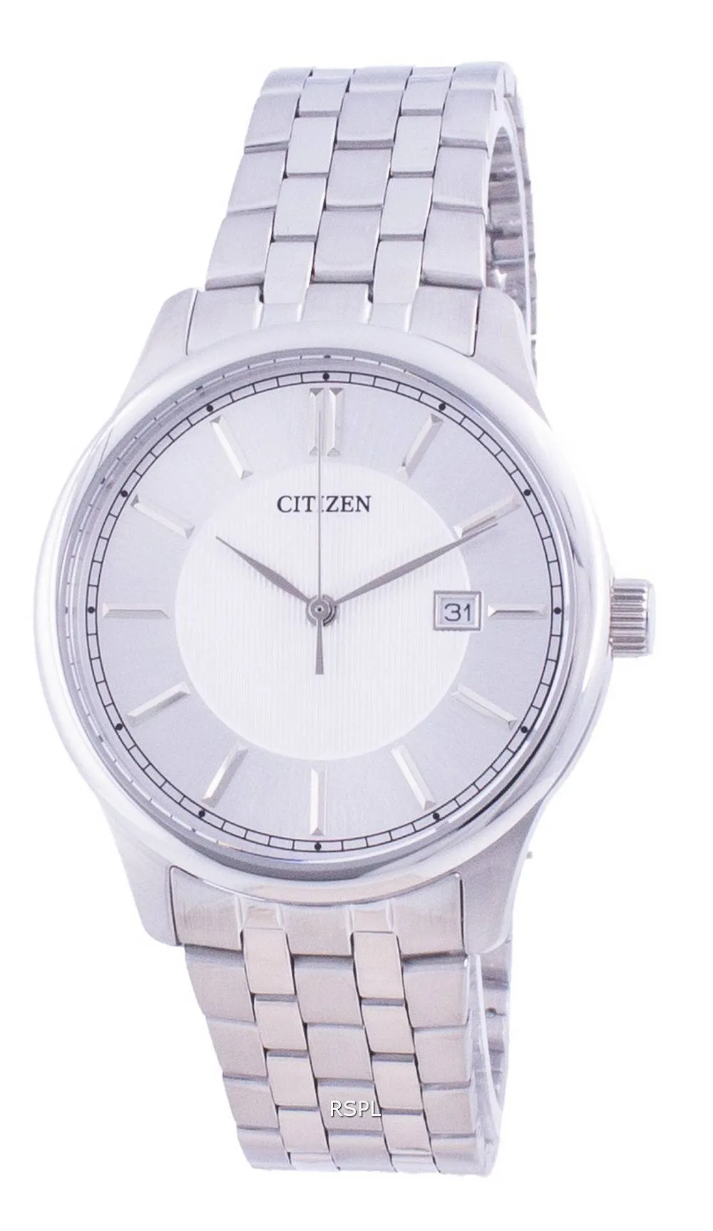 Montre Citizen Silver Dial en acier inoxydable Quartz BI1050-56A pour homme