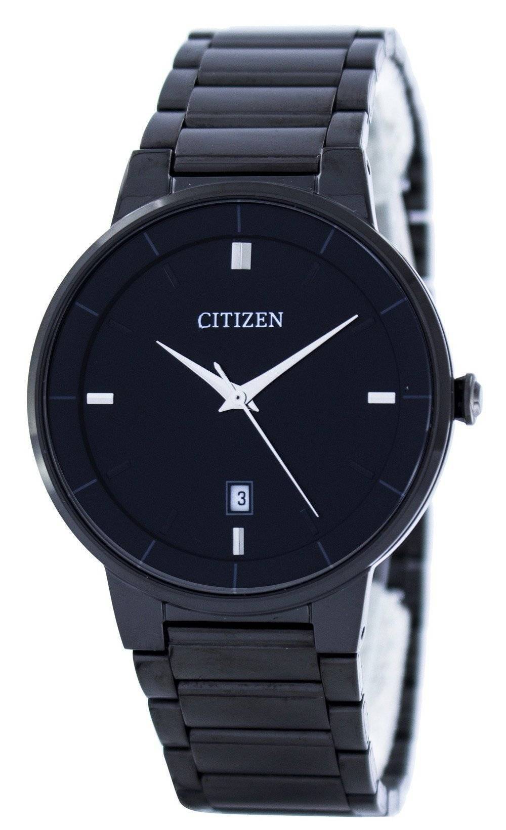 Citizen Quartz Black Dial BI5017-50E Montre Homme