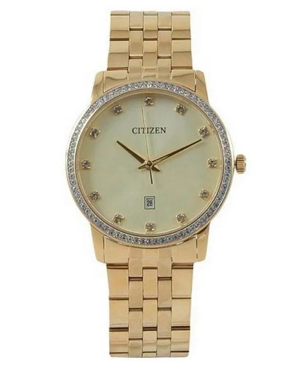 Montre Citizen Crystal Accents pour femme en acier inoxydable doré BI5033-53P