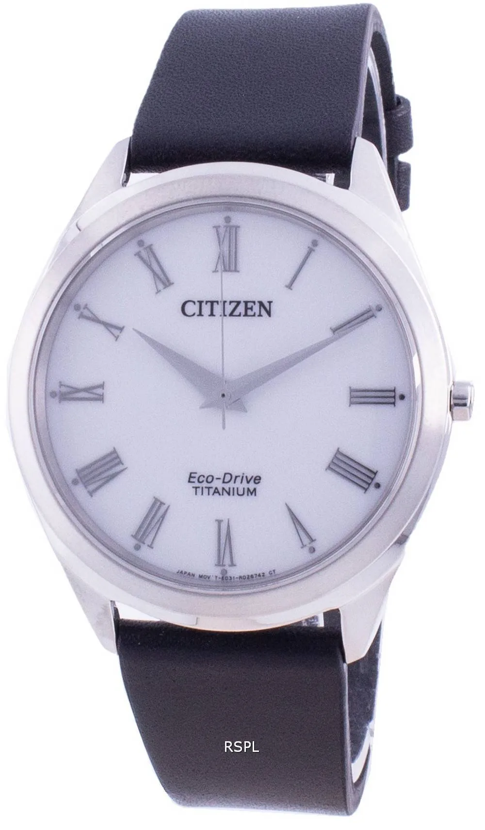 HORSMontre pour homme Citizen avec cadran blanc en cuir Eco-Drive BJ6520-15A