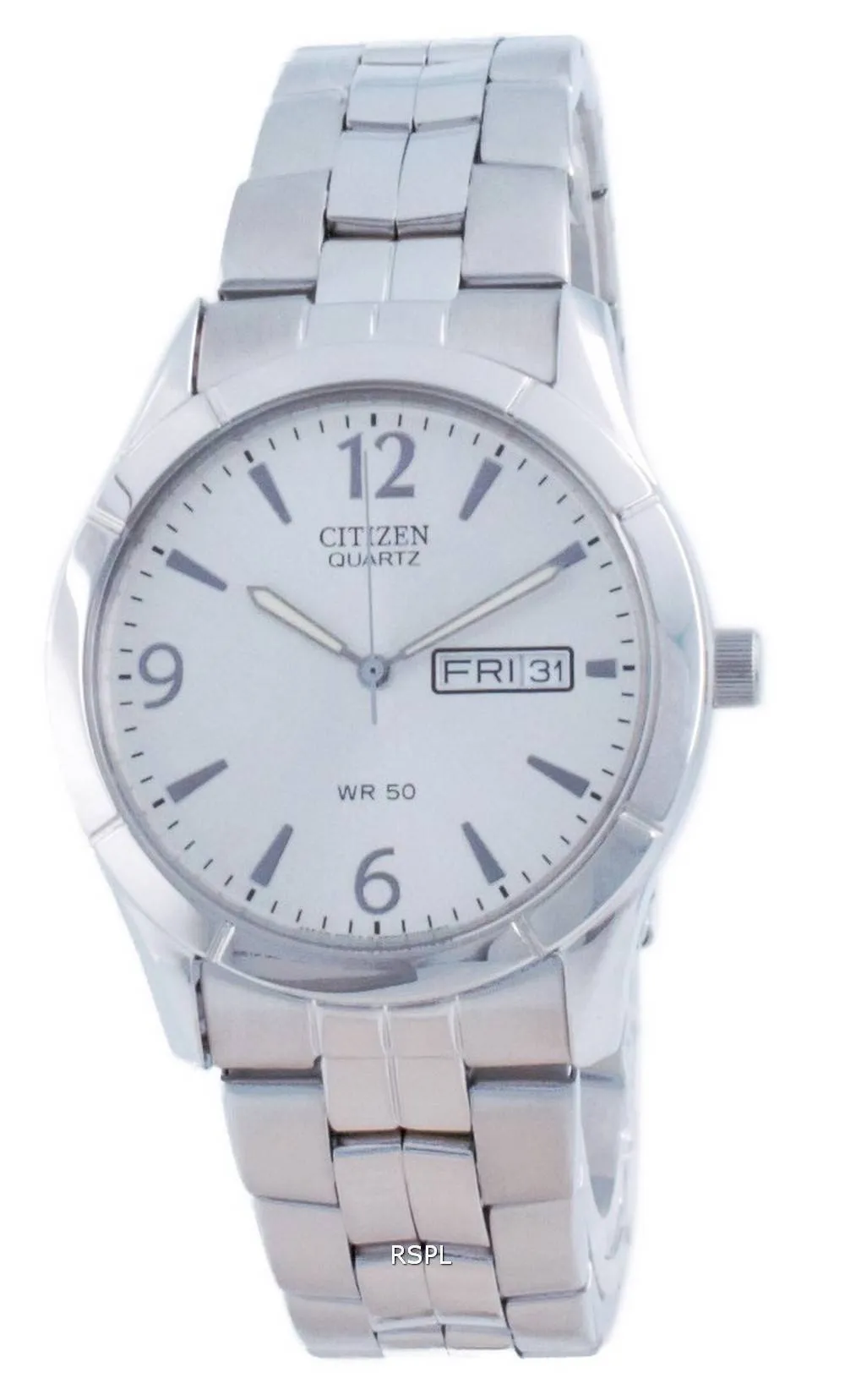 Montre Citizen Classic Silver Dial en acier inoxydable Ã  quartz BK3830-51A pour homme