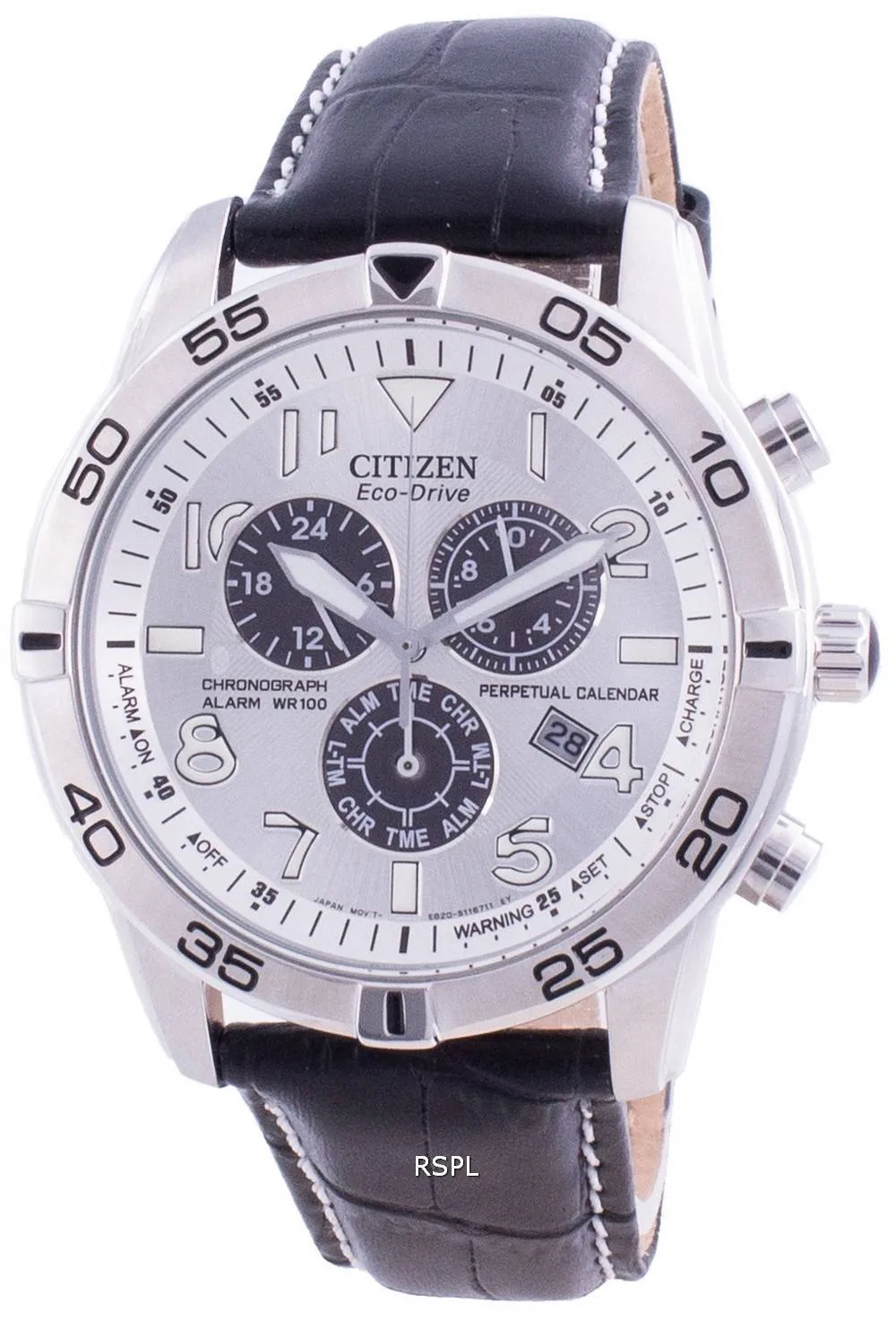 Montre Citizen Perpetual Calendar Chronograph Eco-Drive BL5470-14A 100M pour homme