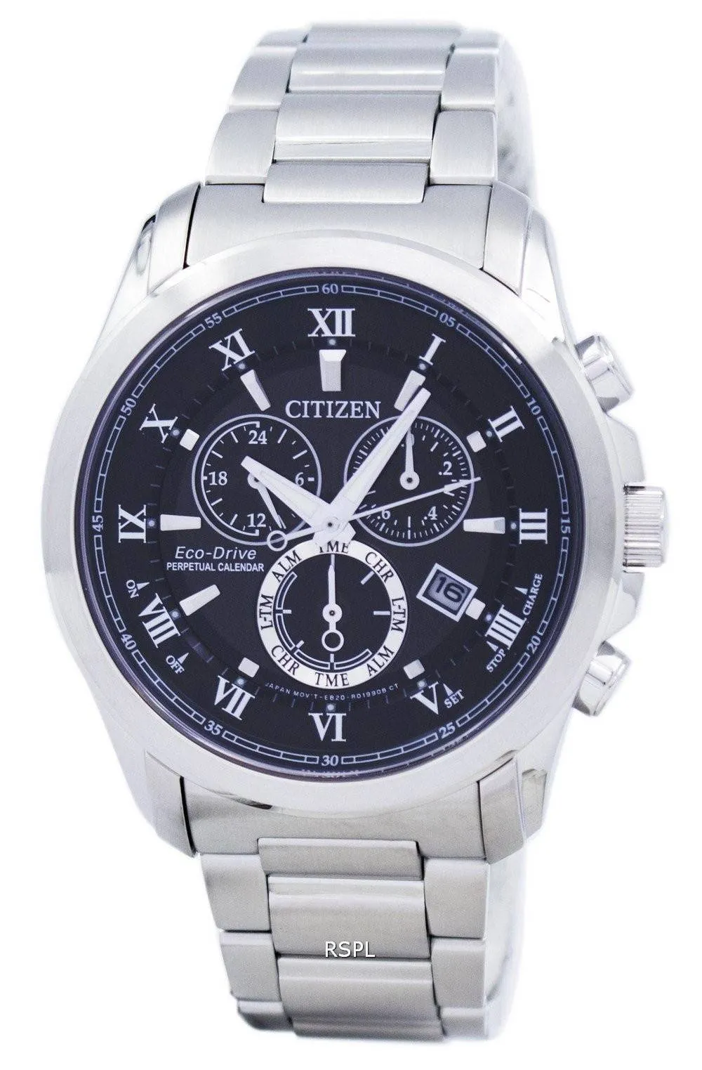 Montre Citizen Eco-Drive chronographe quantième perpétuel alarme BL5540-53E masculine