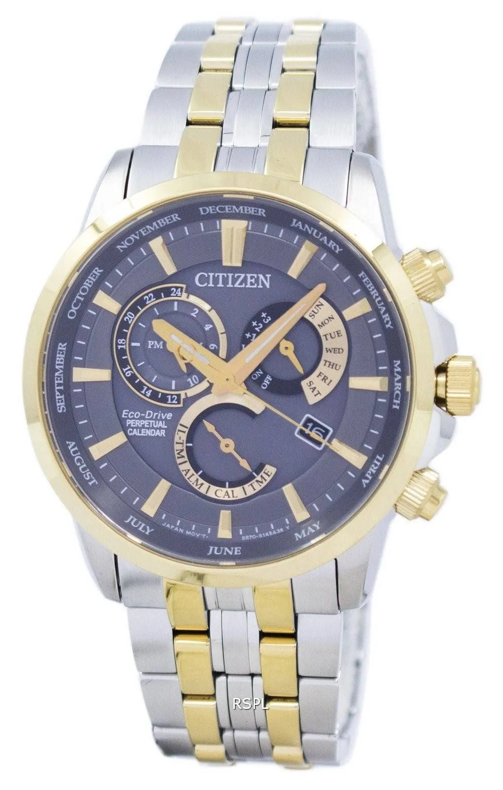 Montre Citizen Eco-Drive chronographe quantième perpétuel alarme BL8144 - 89H masculin