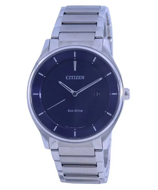 Montre pour homme Citizen Blue Dial en acier inoxydable Eco-Drive BM7400-80L
