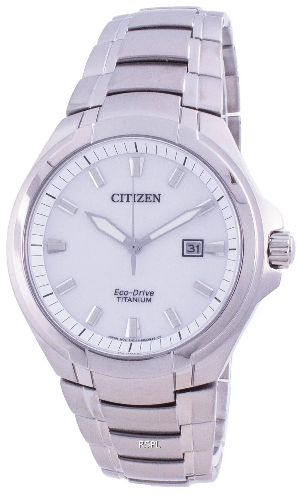 Montre Citizen Super Titanium Cadran Argent Eco-Drive BM7430-89A 100M pour homme