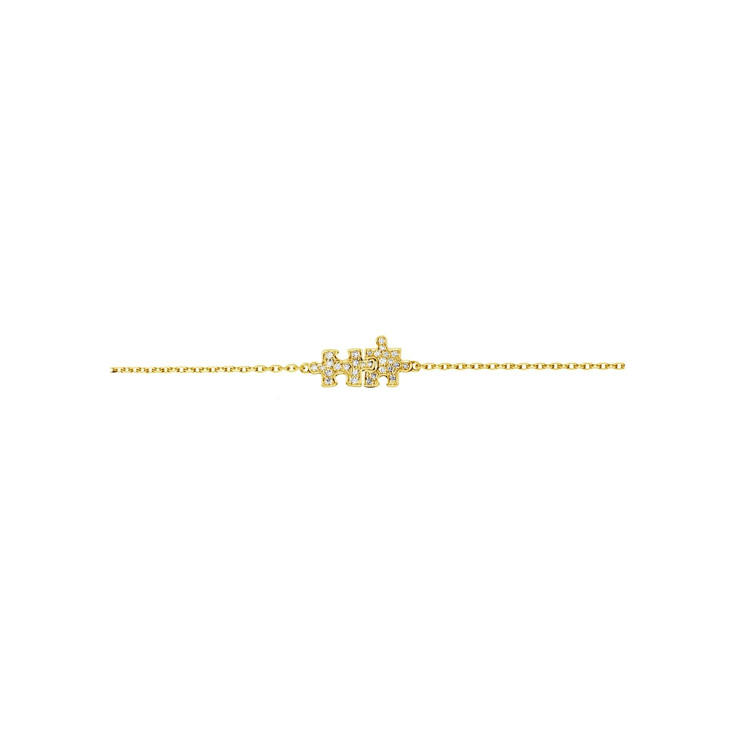 Achat Bracelet Akillis Mini Puzzle en or jaune et diamants