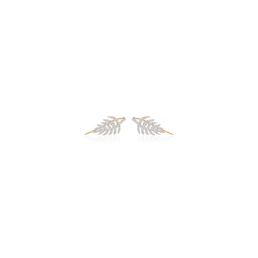 Achat Boucles d'oreilles Ginette NY PALMS en or rose et diamants