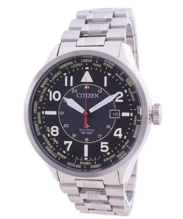 Montre Citizen Promaster Nighthawk World Time Eco-Drive BX1010-53E 200M pour homme
