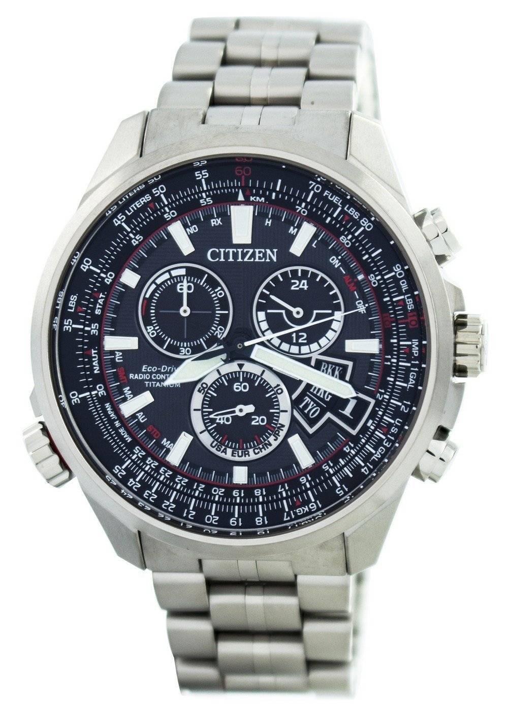 Citizen Promaster Eco-Drive Radio Controlled titane chronographe Japon fait BY0121-51E montre homme