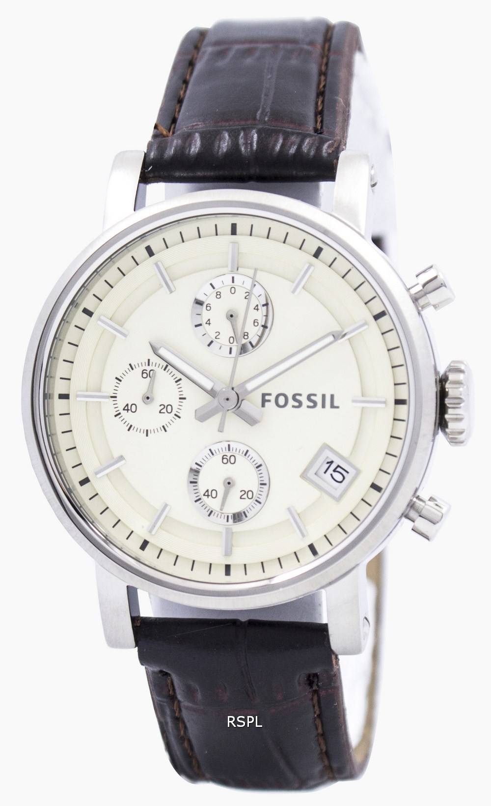 Fossil BoyFriend originale chronographe en acier inoxydable C181018-BRW Montre Femme