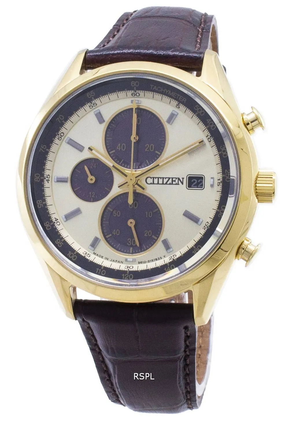 Montre Citizen Eco-Drive CA0452-01P pour homme, chronographe analogique
