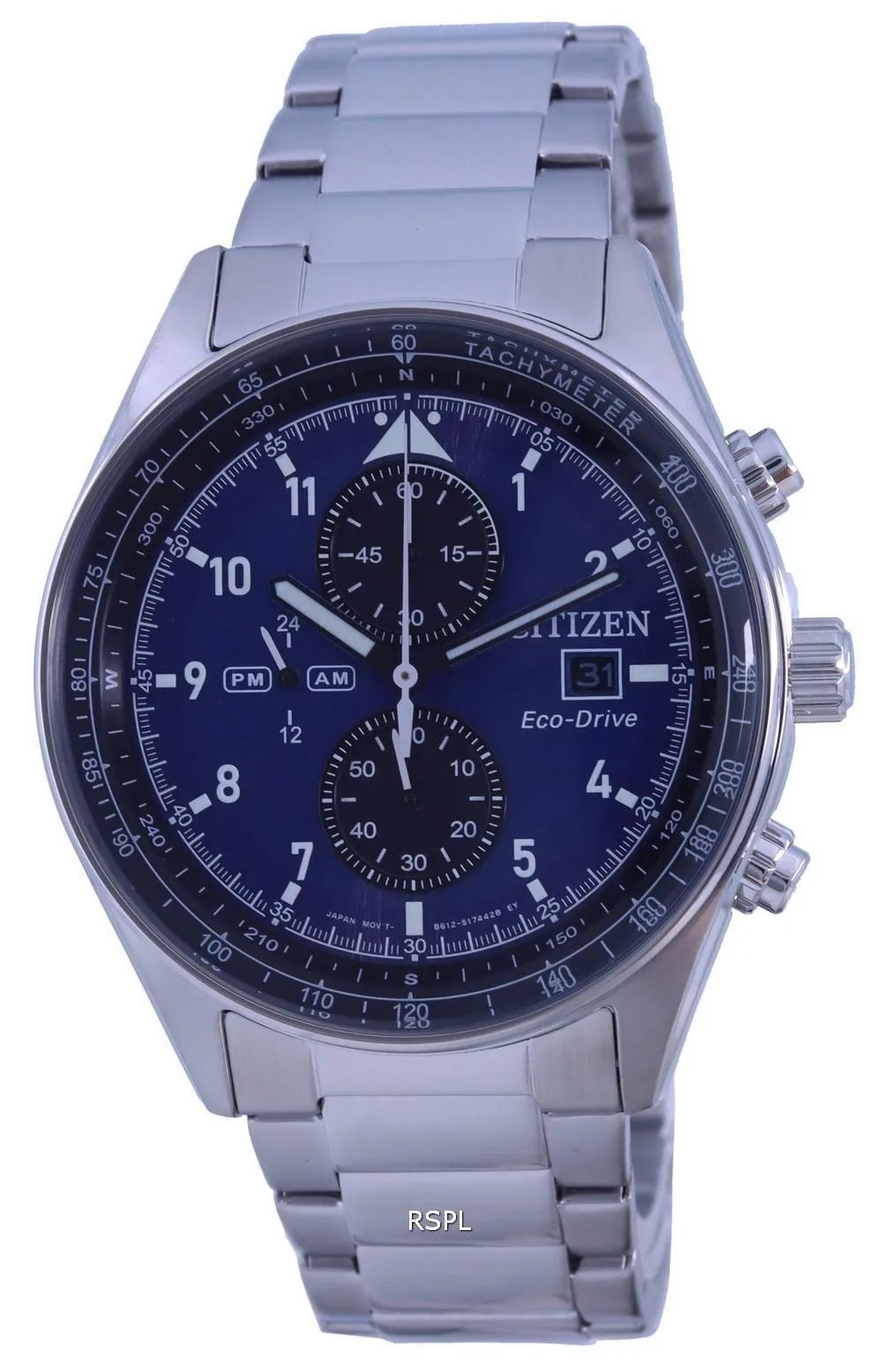 Montre Citizen Chronographe en acier inoxydable Eco-Drive CA0770-81L 100M pour homme