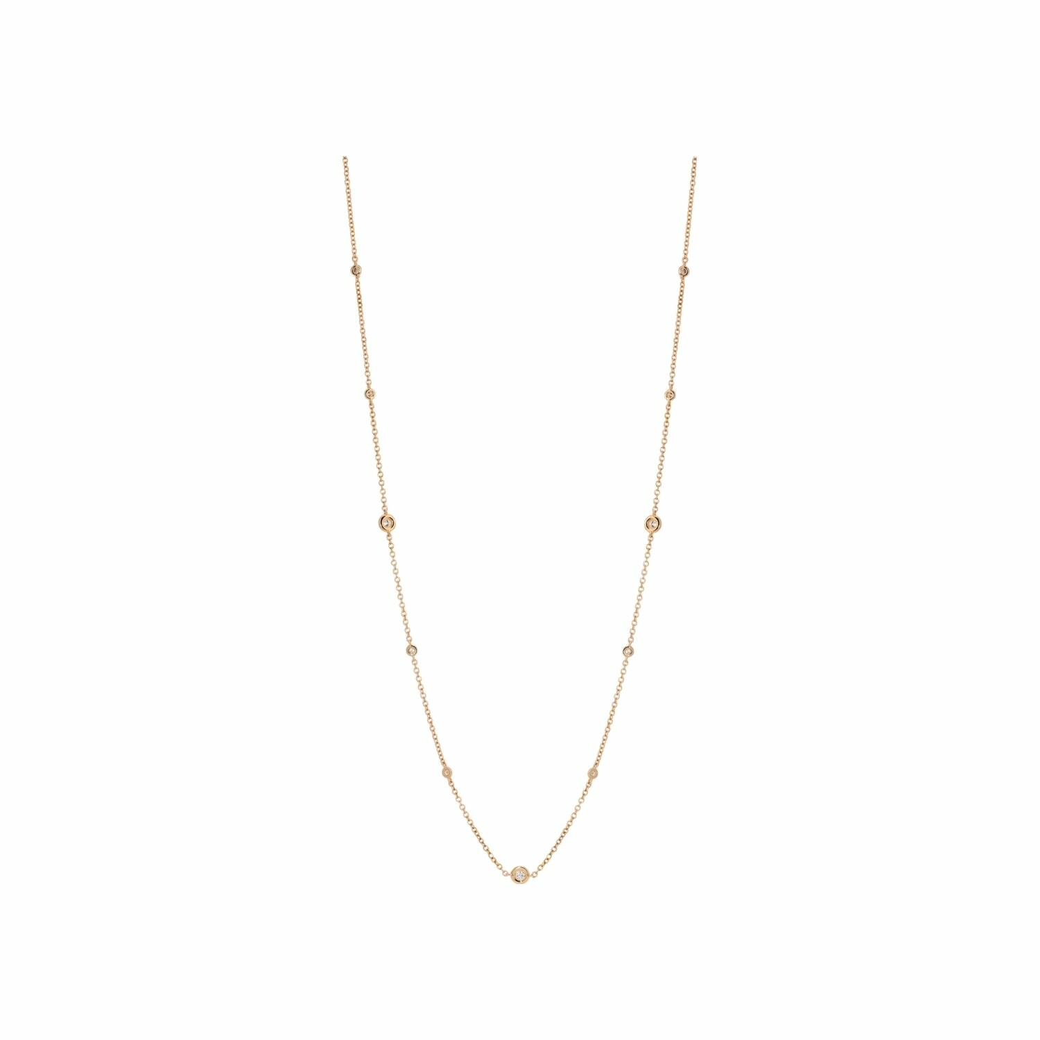 Achat Collier Mini Diams en or rose et diamants