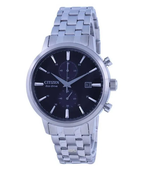 Citizen Classic Chronographe Cadran Noir Acier Inoxydable Eco-Drive CA7060-88E Montre Homme fr