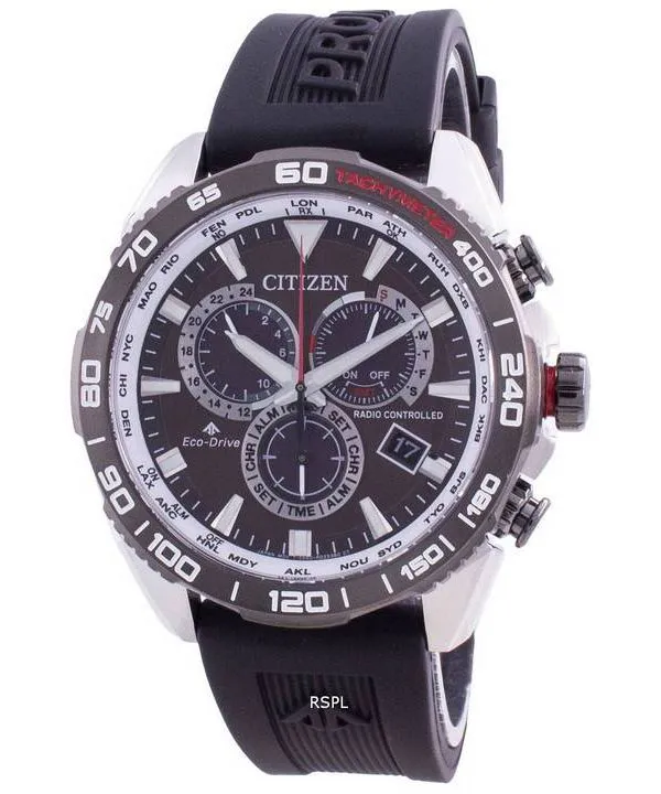 HORSMontre pour homme Citizen Promaster Radio-Pilotée World Time Eco-Drive CB5036-10X 200M