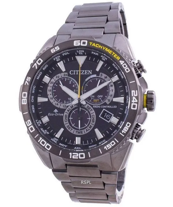 HORSMontre pour homme Citizen Promaster à heure mondiale radiocommandée Eco-Drive CB5037-84E 200M