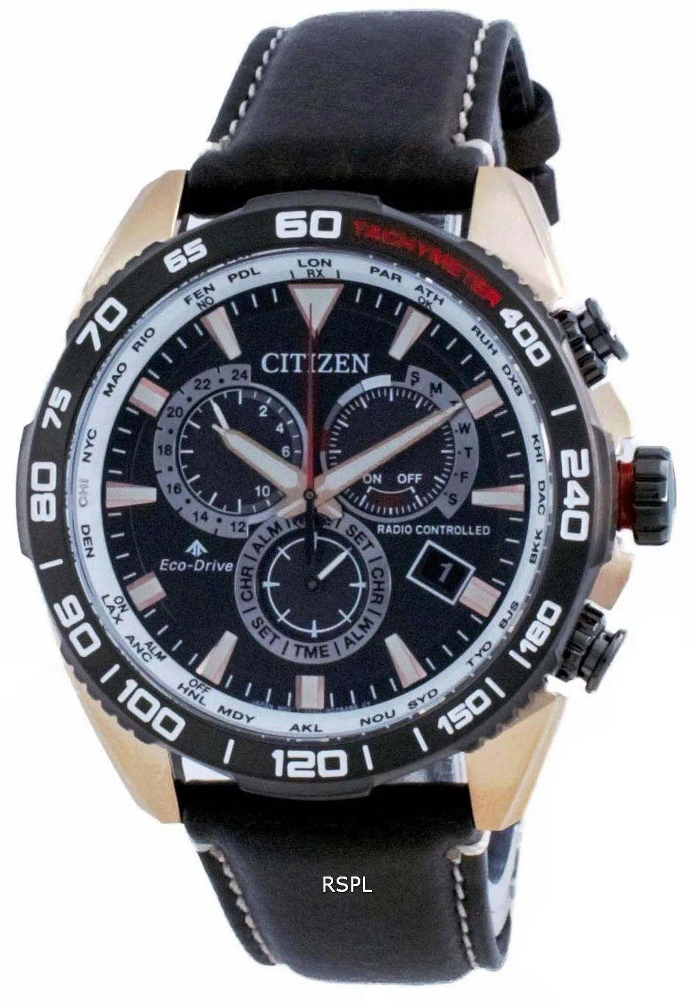 Montre pour homme Citizen Promaster Eco-Drive chronographe radiocommandÃ©e de plongÃ©e CB5038-14E 200M