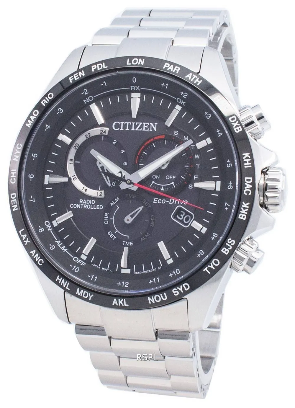 Montre Citizen Eco-Drive CB5838-85E radio-commandée pour homme
