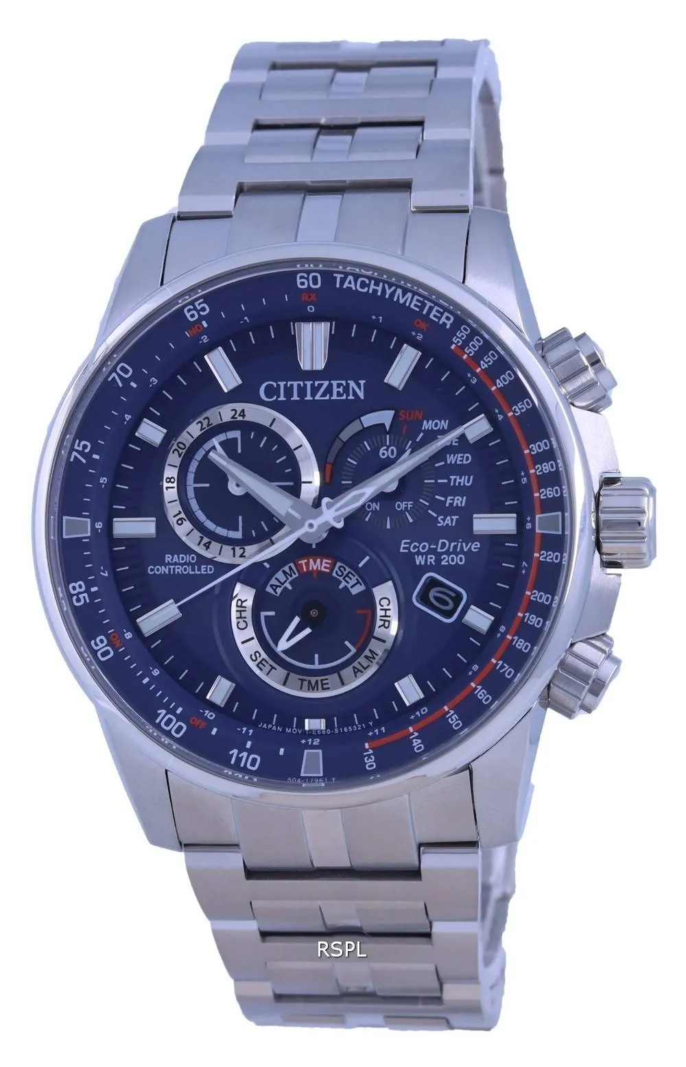 Montre pour homme Citizen PCAT radiocommandÃ©e chronographe Atomic Eco-Drive CB5880-54L 200M