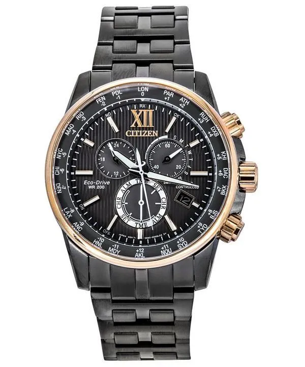 Montre pour homme Citizen Eco-Drive chronographe radiocommandé GMT CB5884-88H 200M