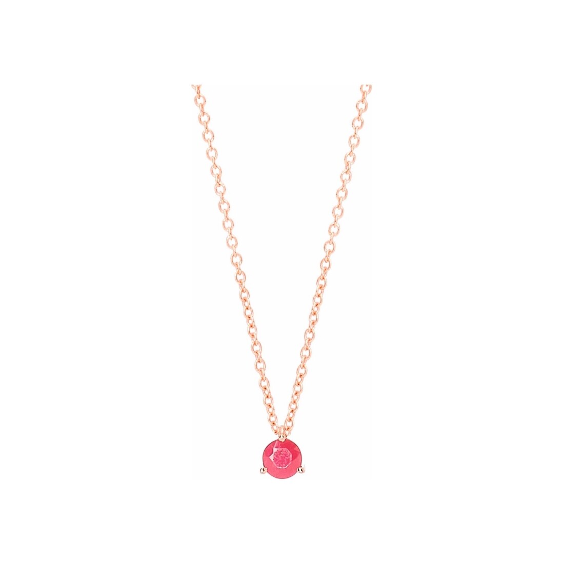 Achat Collier Laura en or rose 18 carats et rubis