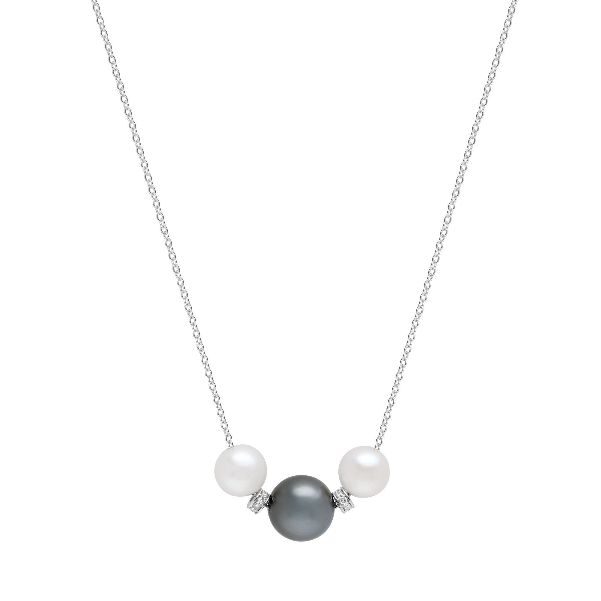 Achat Collier Galaxy en or blanc, perles et diamants