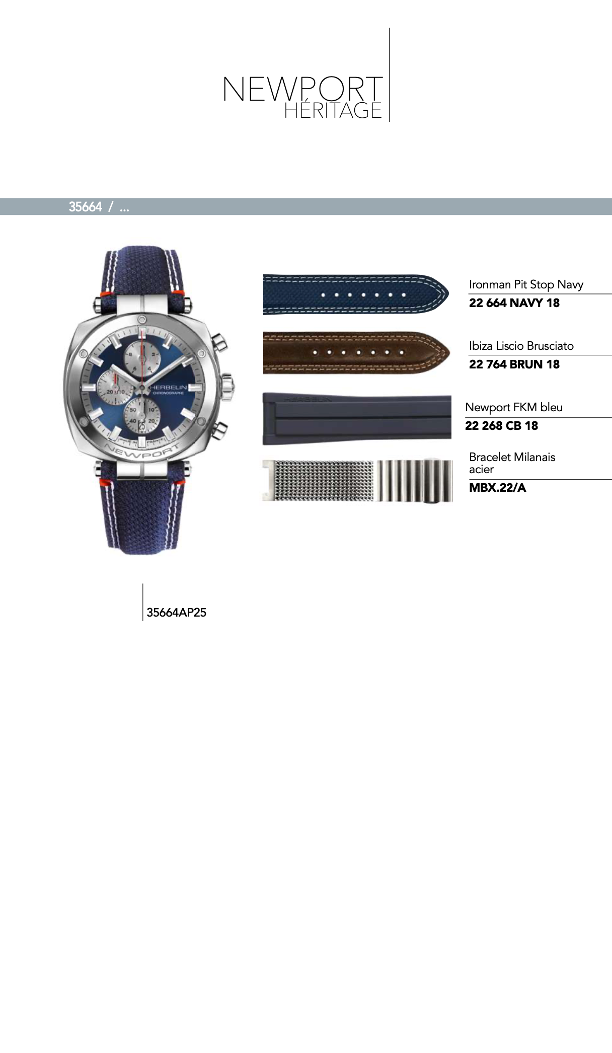 Recharge Bracelet pour *Newport Heritage * 35664 / ...