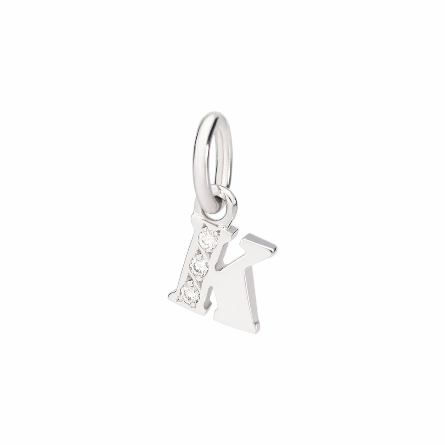 Achat Pendentif DoDo Lettre K en or blanc et diamants